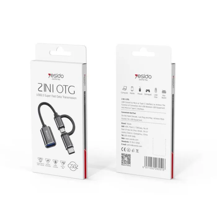 Yesido 2in1 OTG usb3.0 Super Fast Data Transmission GS02