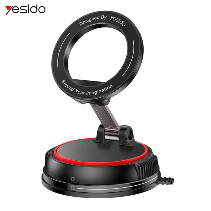 Yesido C219 360 Rotation And Folding Zinc Alloy Center Console Magsafing Suction Cup Car Phone Holder