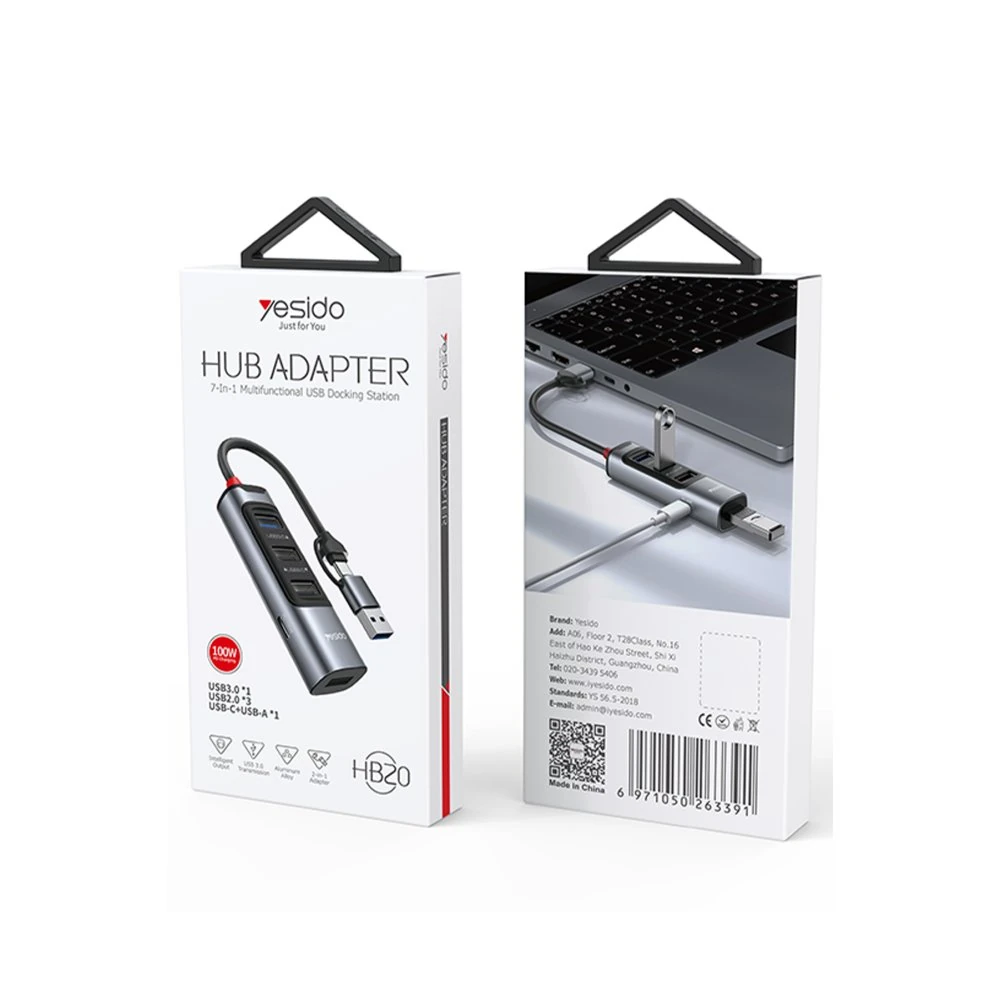 Yesido HB20 5in2 1 Adapter USB 3.0