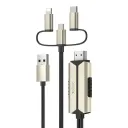 Yesido HM14 2m FMax 1080P High Clear Resolution With USB Charging 3 in 1 For Lightning/Micro/ Type-C To HDMI