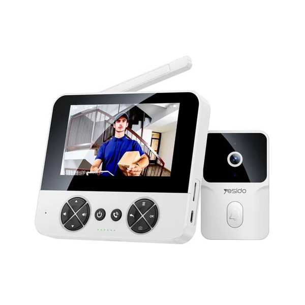 Yesido KM27 Doorbell, 4.3 inch Screen, Wi-Fi, 2K