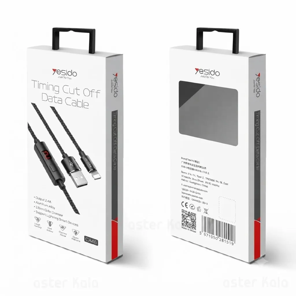 Yesido CA-46 USB Cable Line LED Displayed Timing Power Off Compatible wity iPhone
