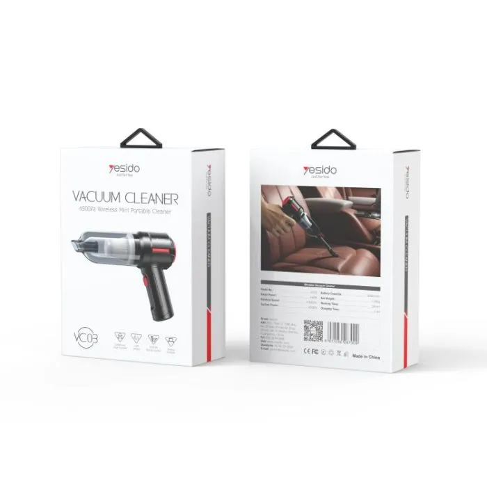 Yesido VC03 Hot Selling 4500pa Portable Compact Handheld Car Vacuum Cleaner