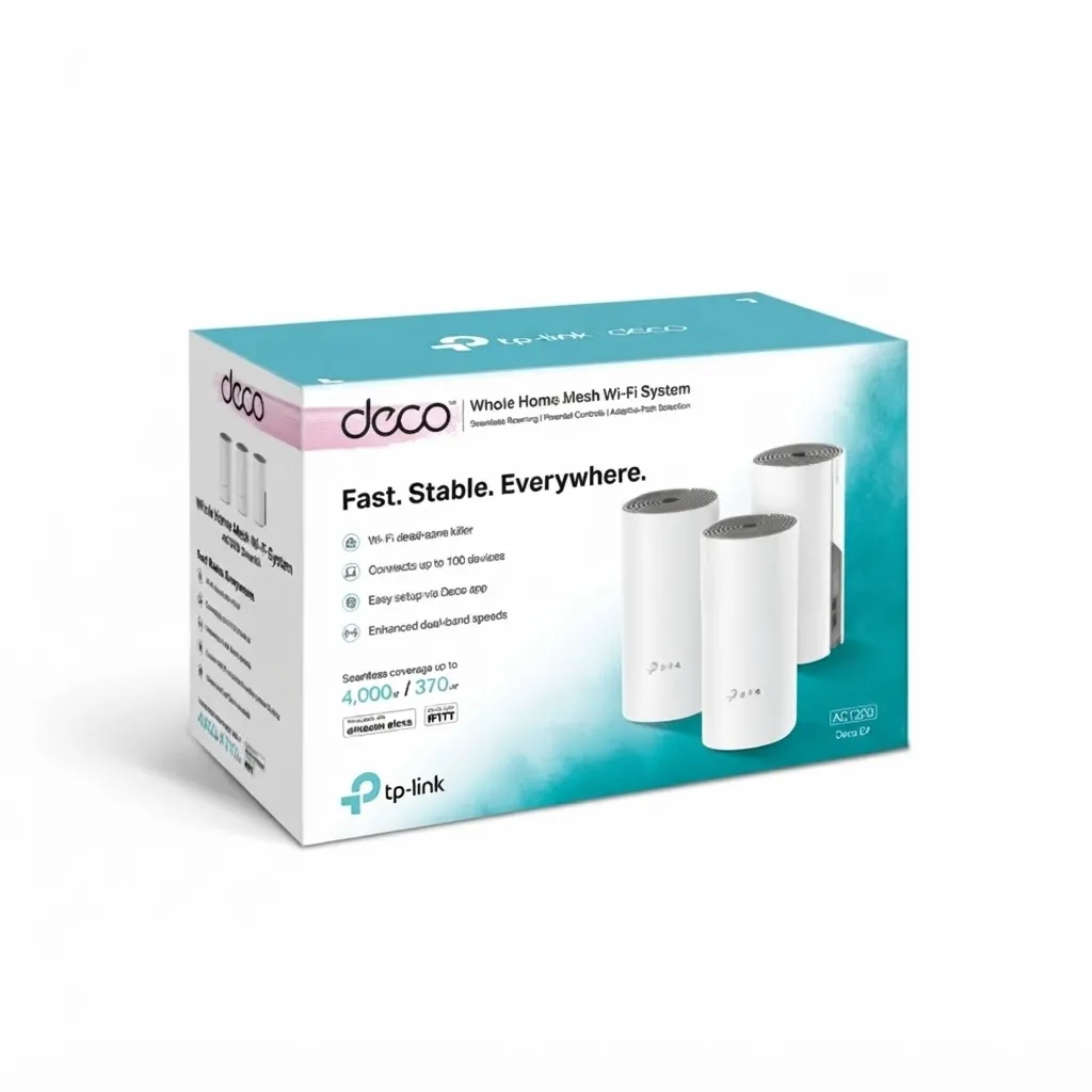 tp-link Deco E4 | AC1200 Whole Home Mesh Wi-Fi System 3 PCS