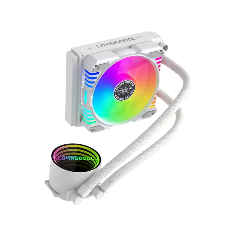 LOVINGCOOL LC-120-D- 120mm RGB AIO Liquid Cooler (white)