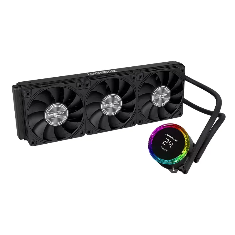 LOVINGCOOL LC-360-T 360mm RGB AIO Liquid Cooler BLACK  & WHITE (white)