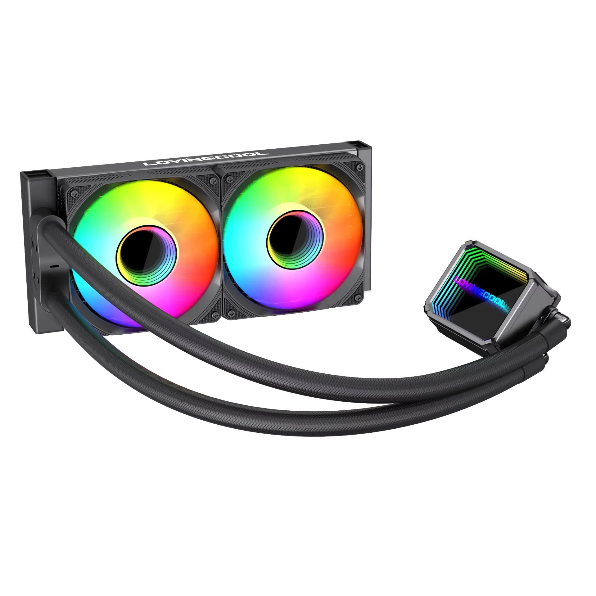 LOVINGCOOL LC-B240-K- 240mm RGB AIO Liquid Cooler BLACK & WHITE
