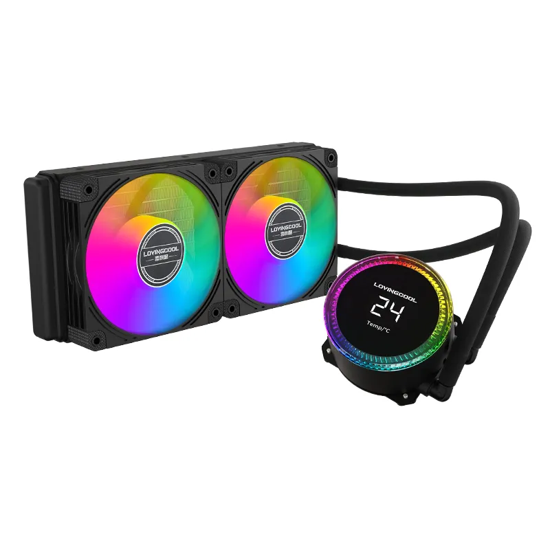 LOVINGCOOLLOV LC-240-T 240mm RGB AIO Liquid Cooler BLACK & WHITE