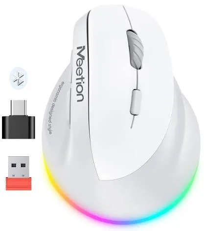 Meetion BTM010R Wireless Ergonomic Mouse (white)