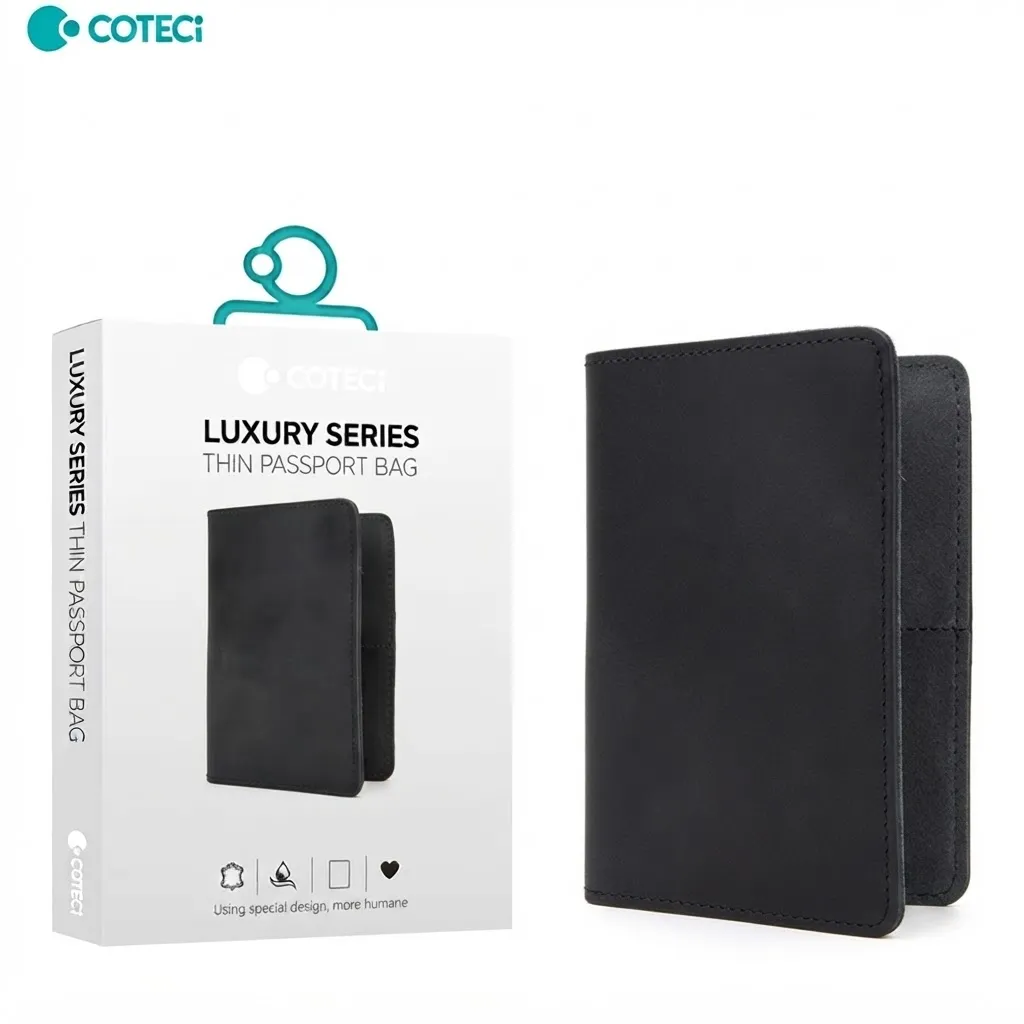 coteci 14054+14055 luxury series thin passport bag محفظة جلد