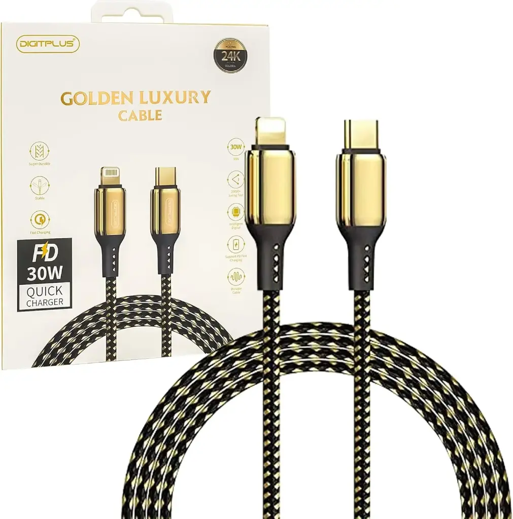 كيبل C312 DIGITPLUS 1.2M ذهبي TYPE C TO IPHONE