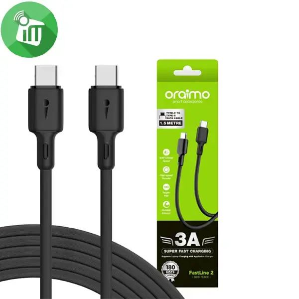 ORAIMO TYPE-C TO C CABLE 1.5M 60W BLACK