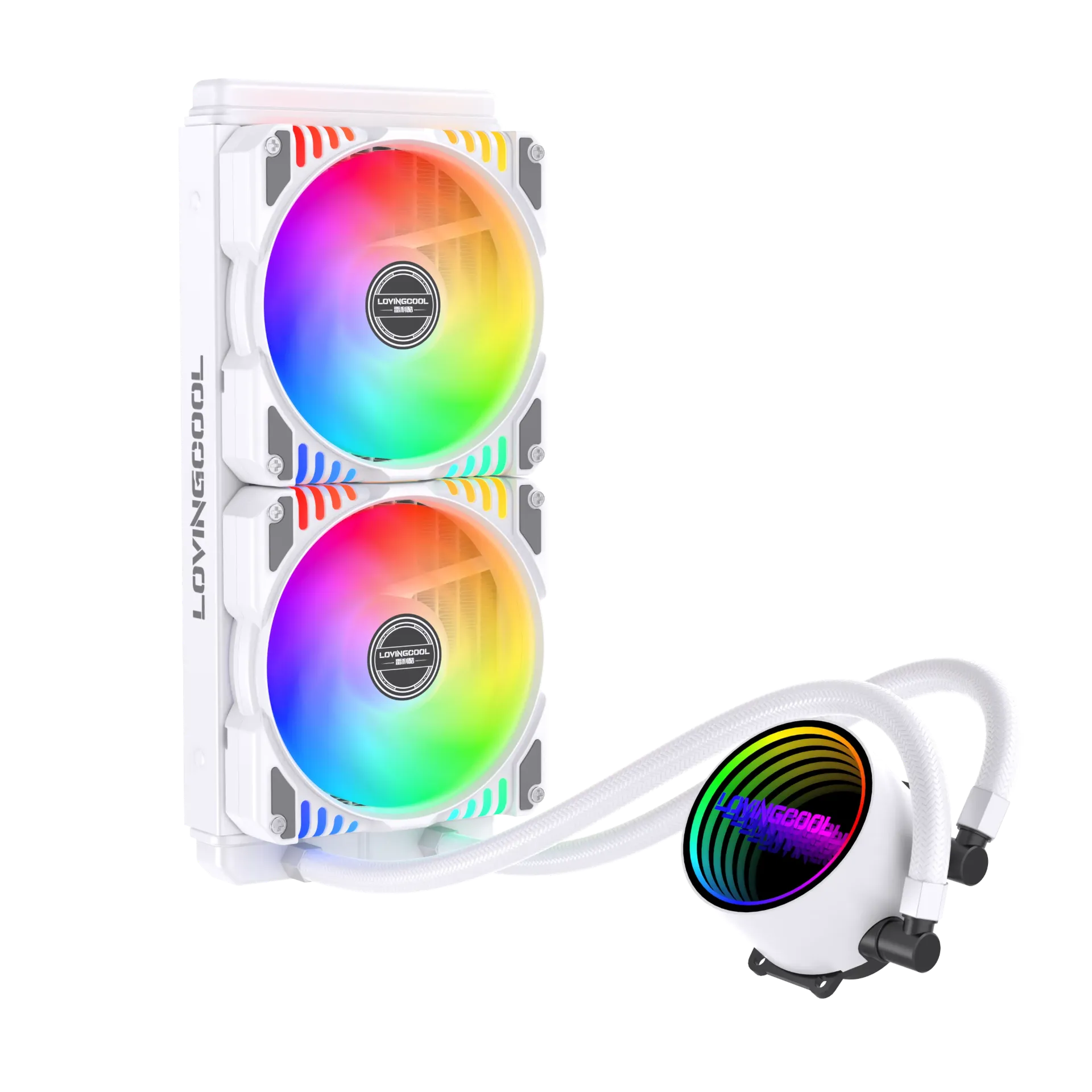 LOVINGCOOL LC-240-D- 240mm RGB AIO Liquid Cooler (white)