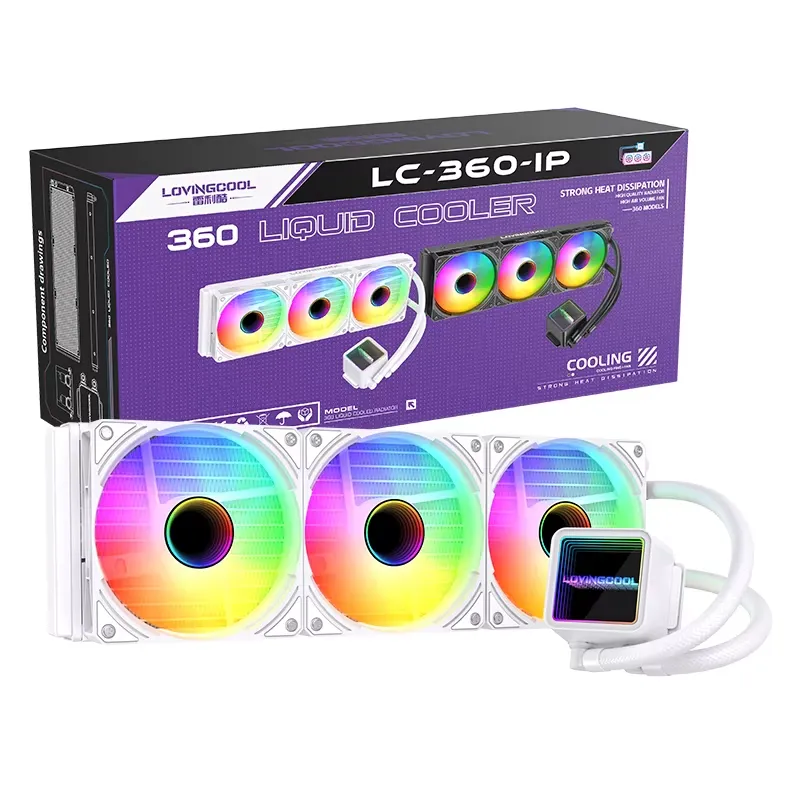 LOVINGCOOL LC-360-IP 360mm RGB AIO Liquid Cooler (white)