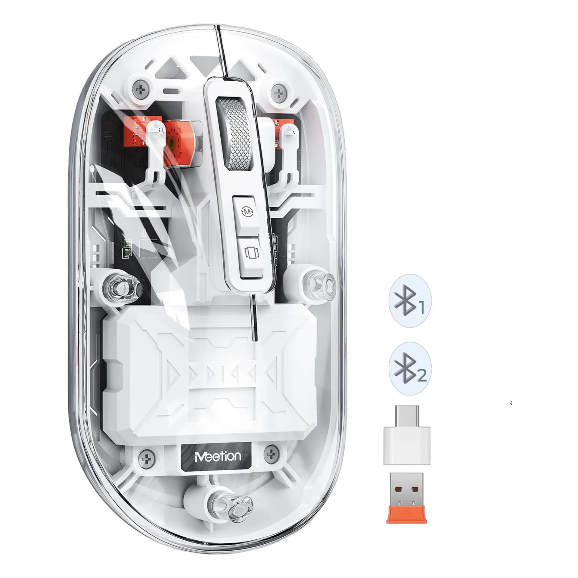 Meetion Wireless Dual Mode Transparent Mouse - BTM005 Bluetooth