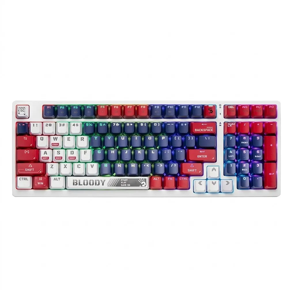 Bloody S98 RGB Mechanical Switch Gaming Keyboard BLMS Red Switch Sports Lime ( En / Ar )