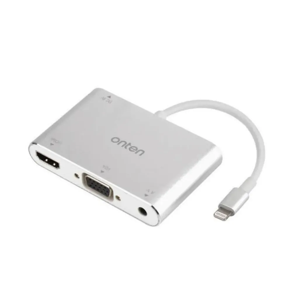 ONTEN 7585S Lightning to HDMI / VGA Digital AV Adapter