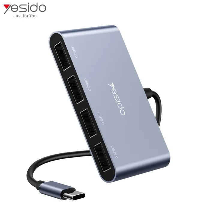 Yesido HB13 Hot Aluminum Alloy USB C Type-C Plug to 4 USB Ports For Laptop USB Hub