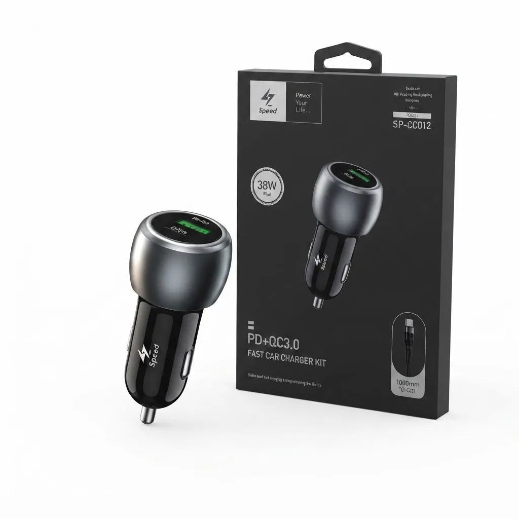 SP-CC012 38W PD+QC3.0 FAST CAR CHARGER KIT
