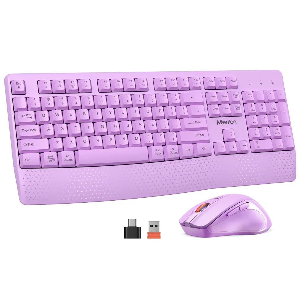 Meetion MT-C4130 Wireless Keyboard & Mouse Combo (PURPLE)