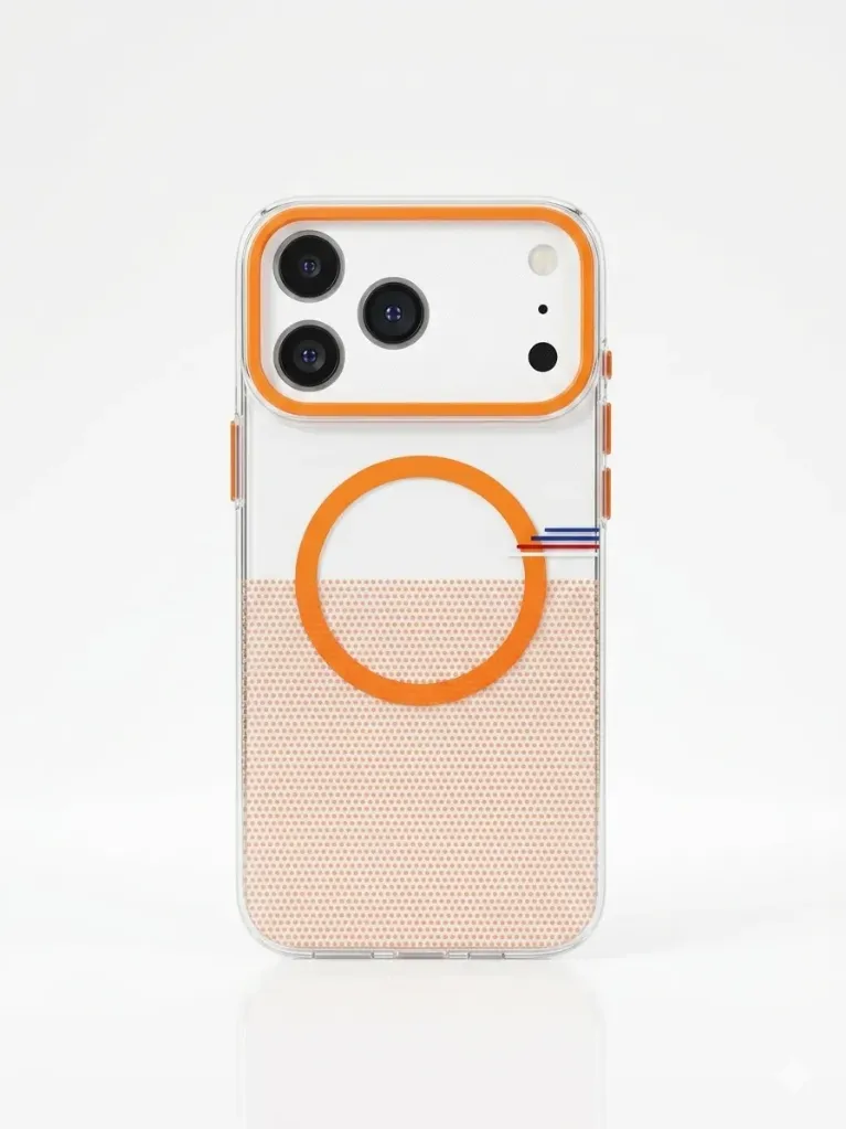 AS Clear Super-Slim Anti-Scratch (MagSafe Compatible) Cover Jin-001 For iPhone 17 Pro Max - درع موبايل شفاف فائق النحافة مقاوم للخدش مع حلقة مغناطيسية للايفون 17 برو ماكس
