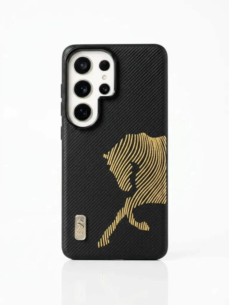 AS Anti-Slip Protction Case FEX-L072 For Galaxy S26 ULTRA - درع موبايل قماشي مبطن مضاد للانزلاق لجلاكسي اس 26 الترا (Black)