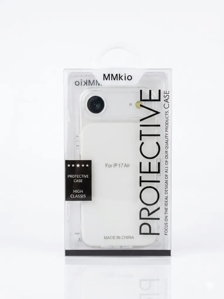 MMKIO Protective High Classic Clear Cover RY-018 For iPhone Air - درع موبايل مدرع كلي شفاف كلاسيكي للايفون أير