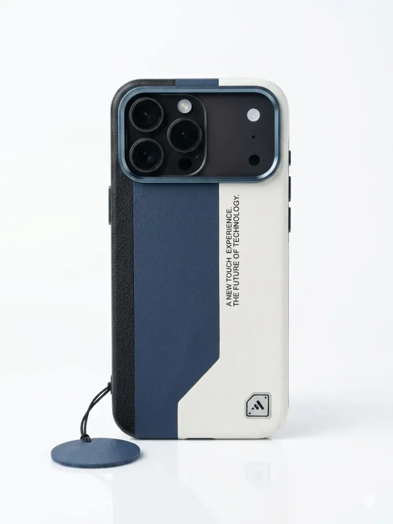 AS Leather Smooth-Texture Drop-Resistant Cover PIO-003 For iPhone 17 Pro Max - درع موبايل جلدي مريح للاستخدام ومقاوم للسقوط للايفون 17 برو ماكس