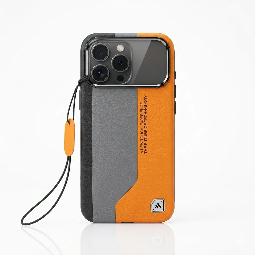 AS Leather Smooth-Texture Drop-Resistant Cover PIO-003 For iPhone 17 Pro Max - درع موبايل جلدي مريح للاستخدام ومقاوم للسقوط للايفون 17 برو ماكس