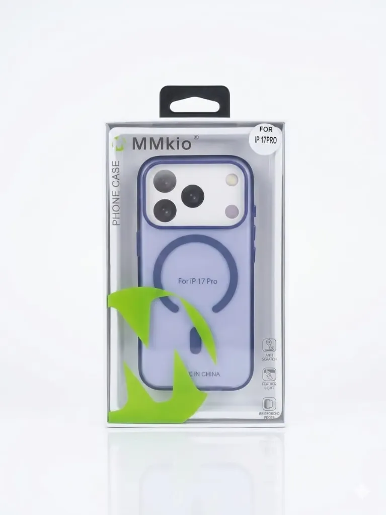 MMKIO Matte All-Around Protection Cover With MagSafe RY-016 For iPhone 17 Pro - درع موبايل مطفي انيق بحماية عالية مع حلقة مغناطيسية للايفون 17 برو