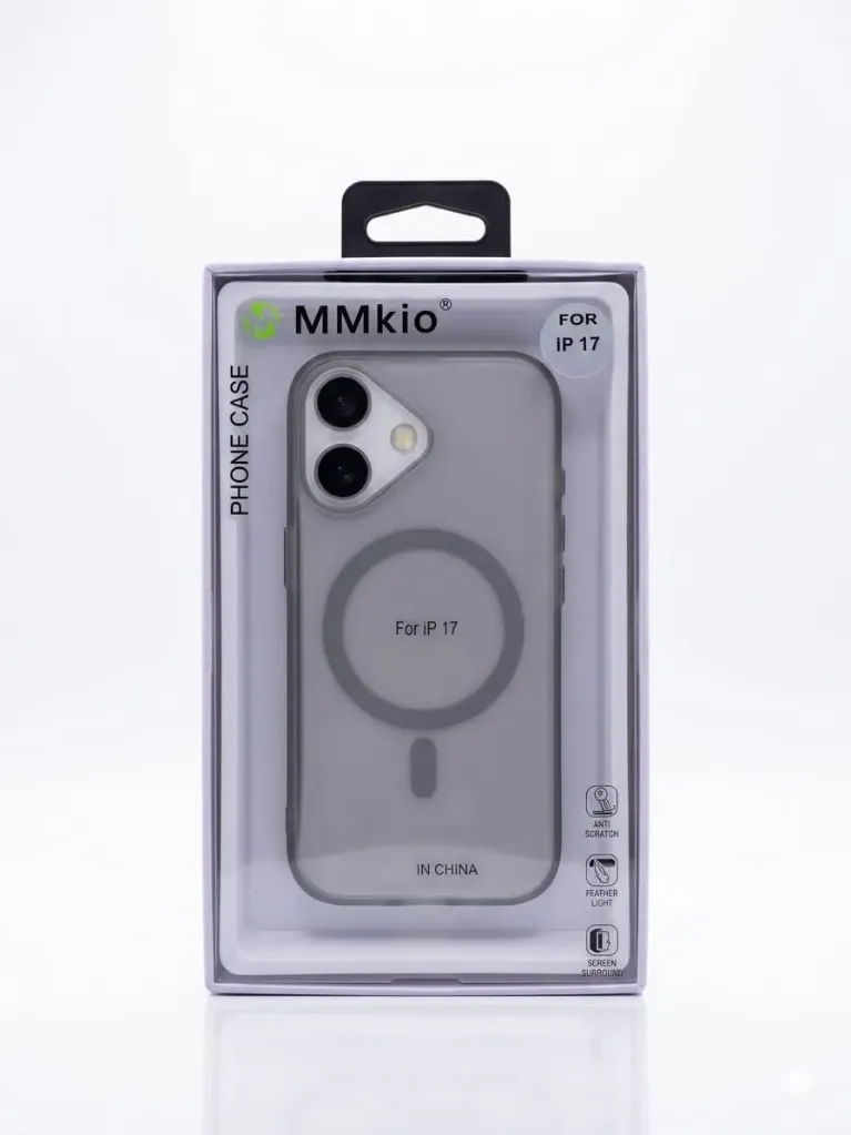 MMKIO Matte All-Around Protection Cover With MagSafe RY-016 For iPhone 17 - درع موبايل مطفي انيق بحماية عالية مع حلقة مغناطيسية للايفون 17