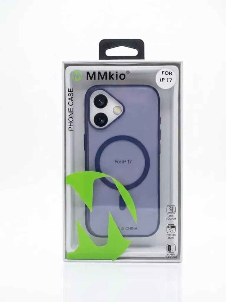 MMKIO Matte All-Around Protection Cover With MagSafe RY-016 For iPhone 17 - درع موبايل مطفي انيق بحماية عالية مع حلقة مغناطيسية للايفون 17