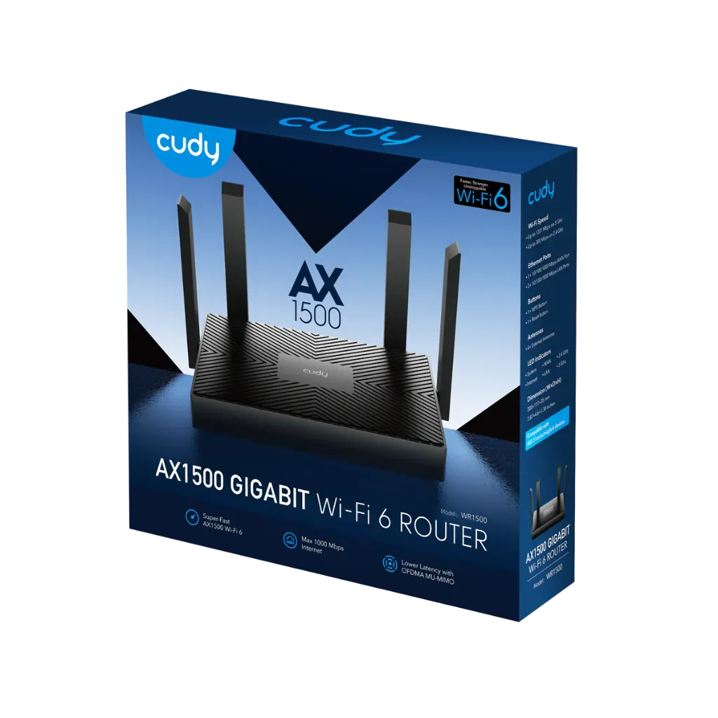 Cudy WR1500 AC1200 Dual-Band Wi-Fi Router – 5GHz