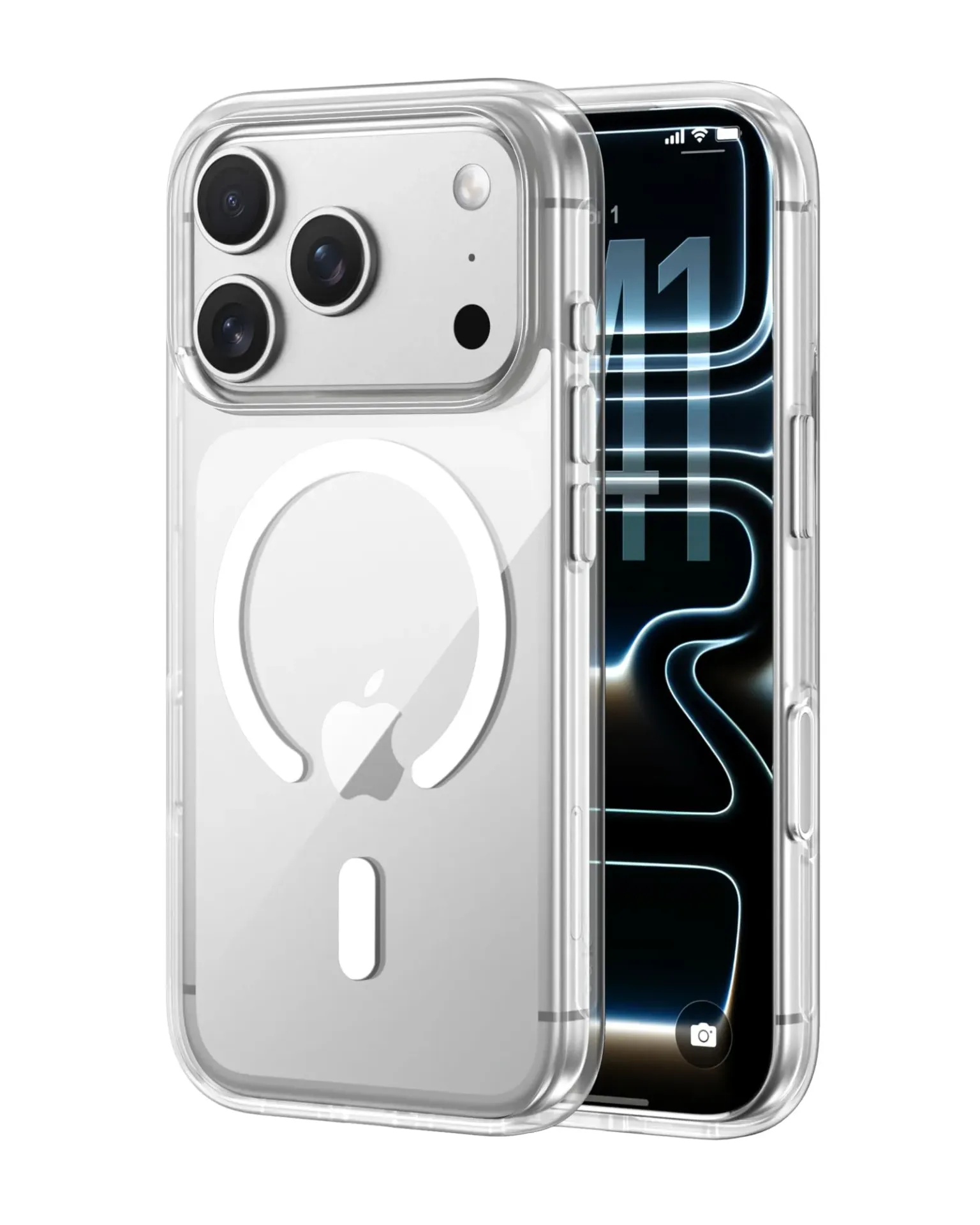 M5 TPU Clear iPhone Cover For iPhone 17 Pro Max درع موبايل شفاف