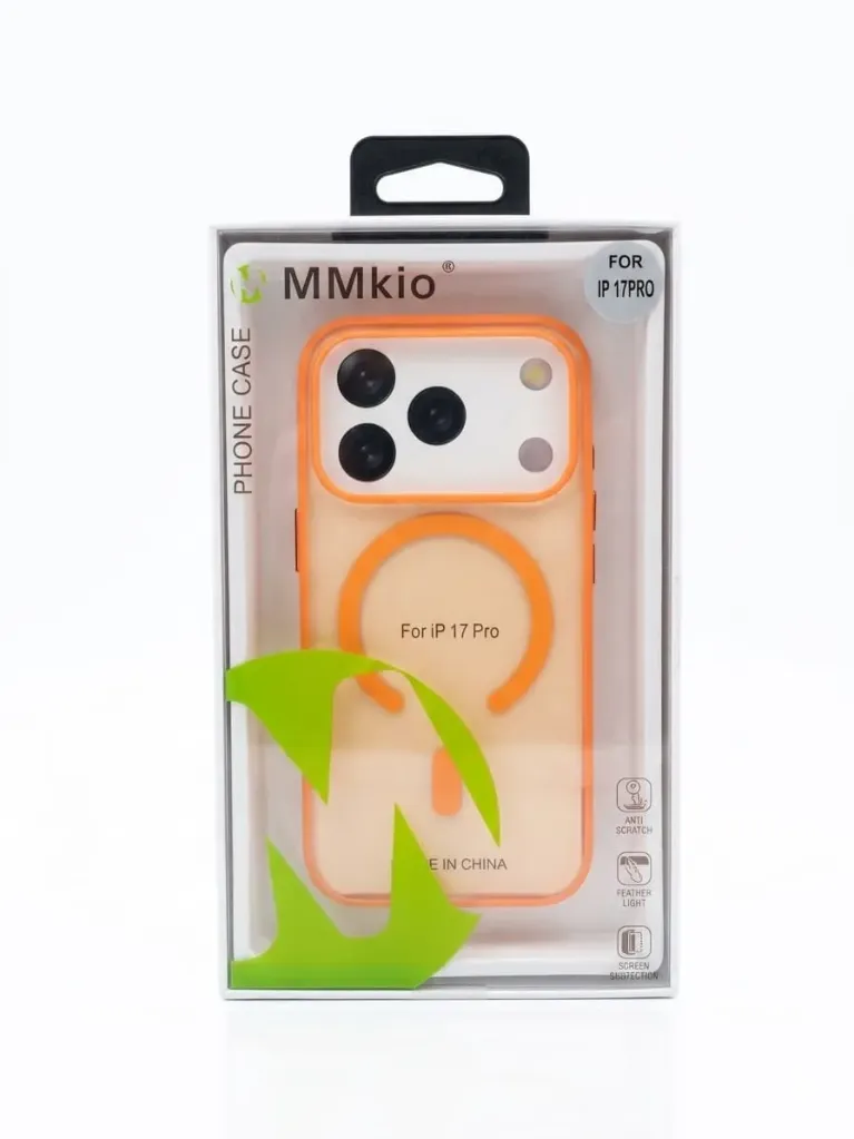 MMKIO Matte All-Around Protection Cover With MagSafe RY-016 For iPhone 17 Pro - درع موبايل مطفي انيق بحماية عالية مع حلقة مغناطيسية للايفون 17 برو