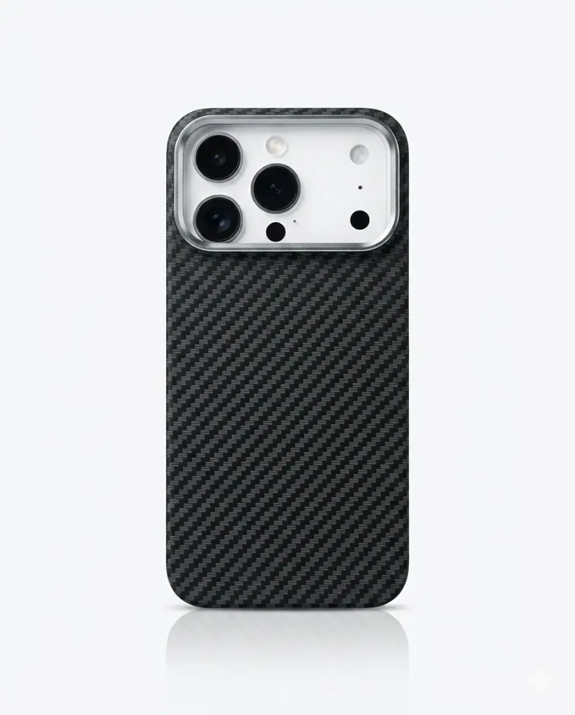 AS HXH-027 Ultra-Slim Drop-Proof Aramid-Fiber (MagSafe Compatible) Cover For iPhone 17 Pro Max - درع موبايل بنحافة فائقة وحماية عالية مصنوع من الياف الاراميد مع مقاومة للصدمات للايفون 17 برو ماكس