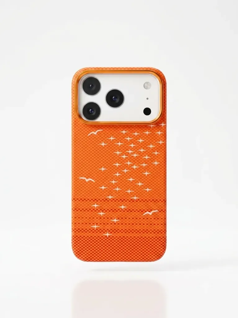 AS HXH-024 Ultra-Slim Drop-Proof Aramid-Fiber (MagSafe Compatible) Cover For iPhone 17 Pro Max - درع موبايل بنحافة فائقة وحماية عالية مصنوع من الياف الاراميد مع مقاومة للصدمات للايفون 17 برو ماكس
