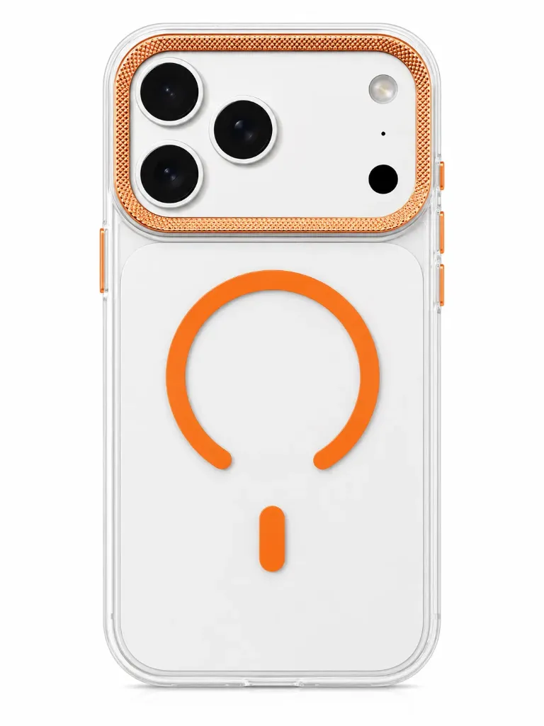 D.Glory High Quality Clear TPU Cover (MagSafe Compatible) For iPhone 17 Pro Max - درع موبايل شفاف مميز بجودة عالية من الجلاتين المقاوم للسقوط مع ماك سيف للايفون 17 برو ماكس
