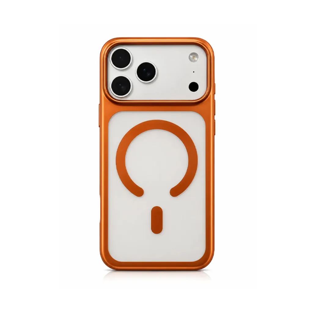 J-Case Hard Shell Clear Matte Slim And Light Cover (MagSafe Compatible) For iPhone 17 Pro Max - درع موبايل شفاف مطفي صلب نحيف وخفيف للايفون 17 برو ماكس