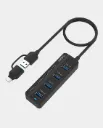 ONTEN OTN-UCA2306 7-In-2 USB-C/USB 3.0 to 7-Port Hub