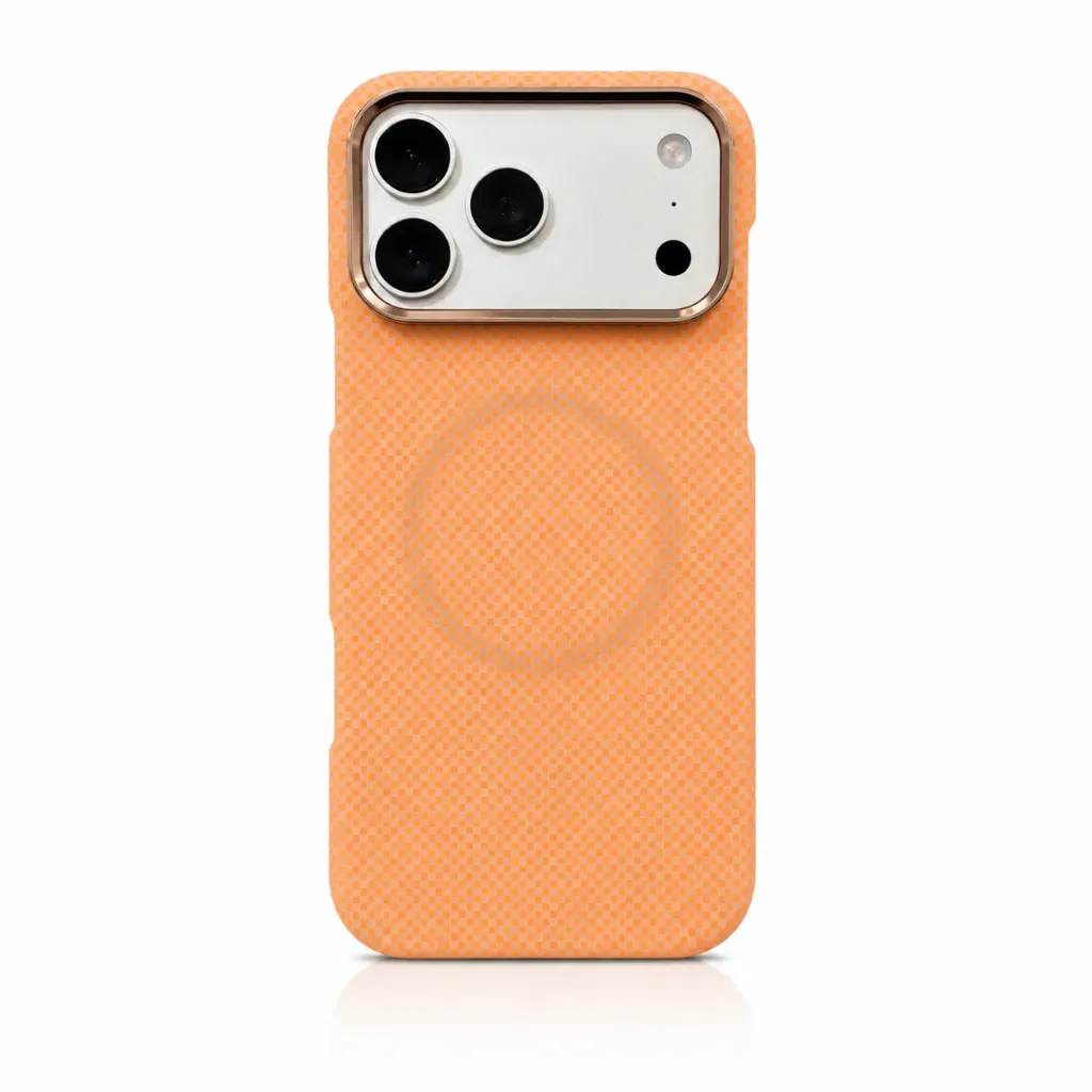 UNiBiT Grid Pattern Shockproof Matte Cover With Metallic Camera Armor (MagSafe Compatible) For iPhone 17 Pro Max - درع موبايل مقاوم للصدمات بتصميم نحيف مطفي شبكي مع ماك سيف للايفون 17 برو ماكس