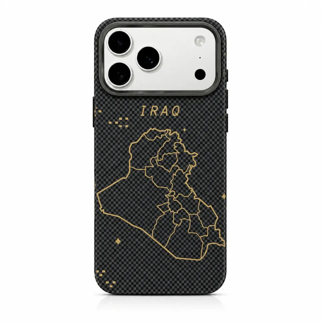 Elite Carbon Fiber Super-Slim Matte Cover (MagSafe Compatible) For iPhone 17 Pro Max - درع موبايل فاخر من الياف الكاربون نحيف وخفيف ويدعم ماك سيف لايفون 17 برو ماكس