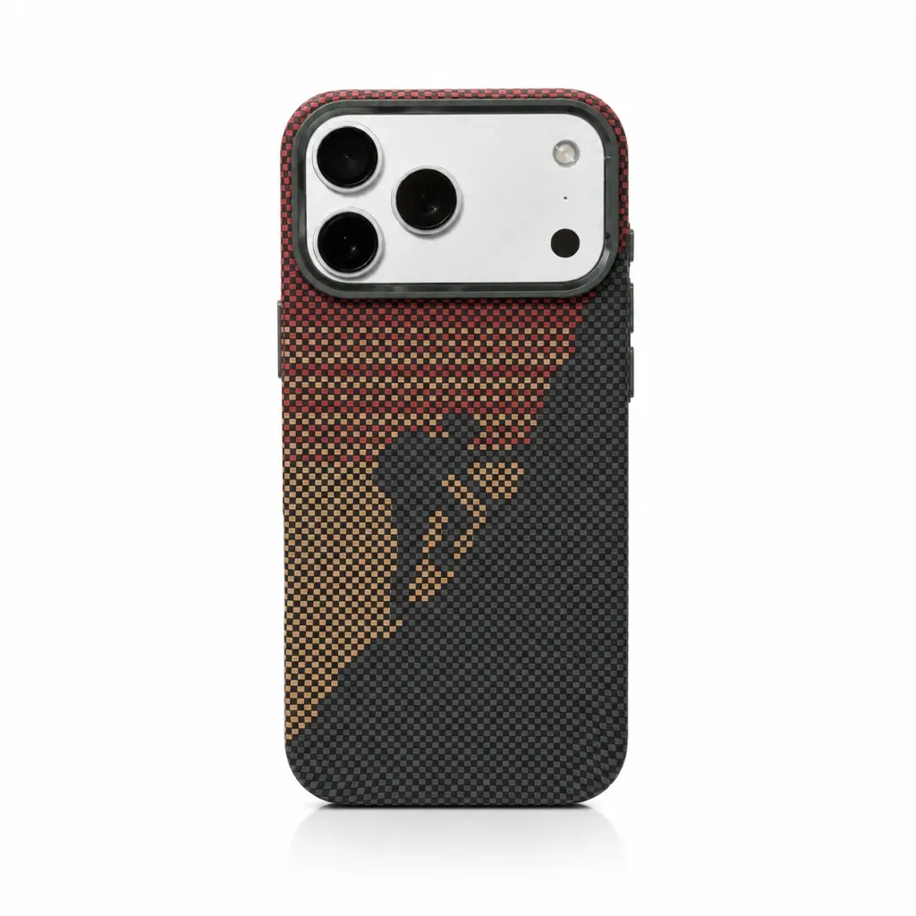 Elite Carbon Fiber Super-Slim Matte Cover (MagSafe Compatible) For iPhone 17 Pro Max - درع موبايل فاخر من الياف الكاربون نحيف وخفيف ويدعم ماك سيف لايفون 17 برو ماكس