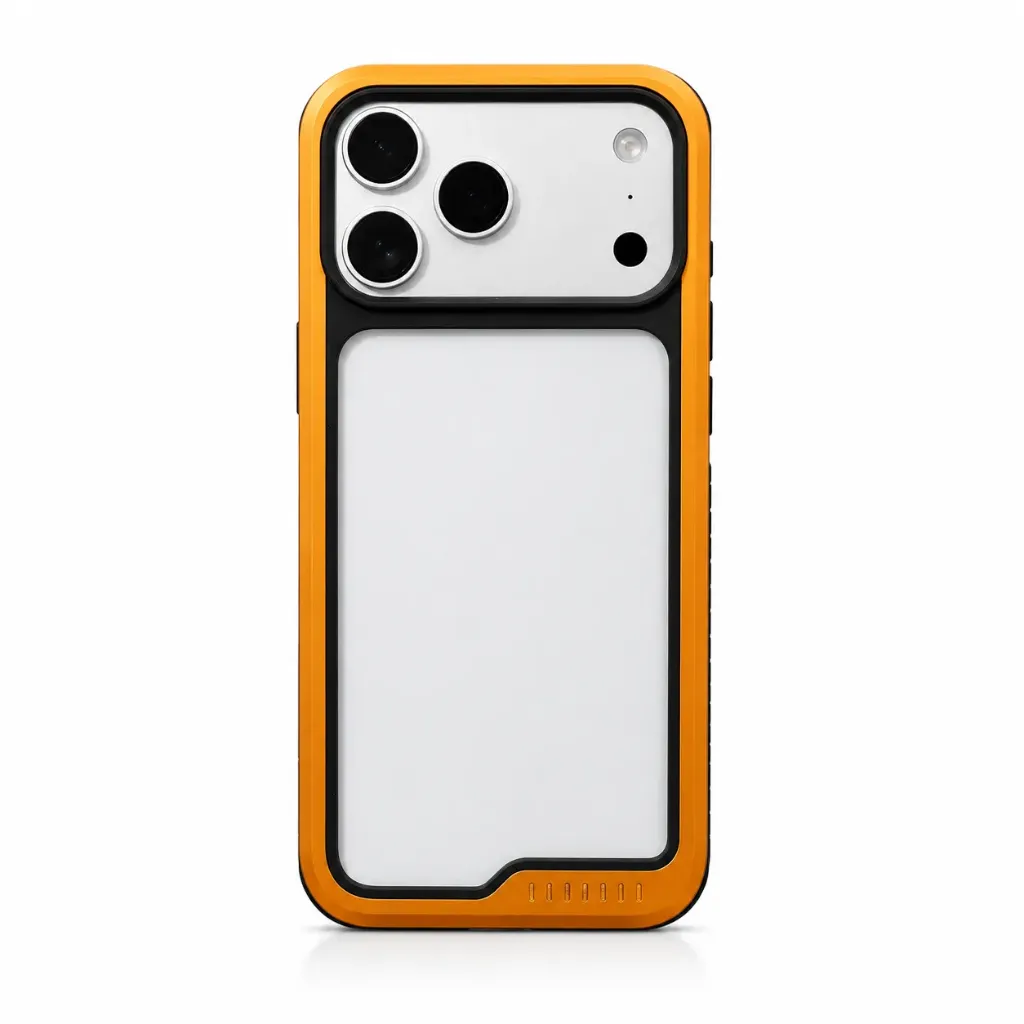 KZDOO Ares Sport TPU+PC Hybrid Aluminum Alloy Shockproof Clear Cover For iPhone 17 Pro Max - درع موبايل شفاف هجين متين مدرع مقاوم للصدمات مع اطار من الالمنيوم  للايفون 17 برو ماكس