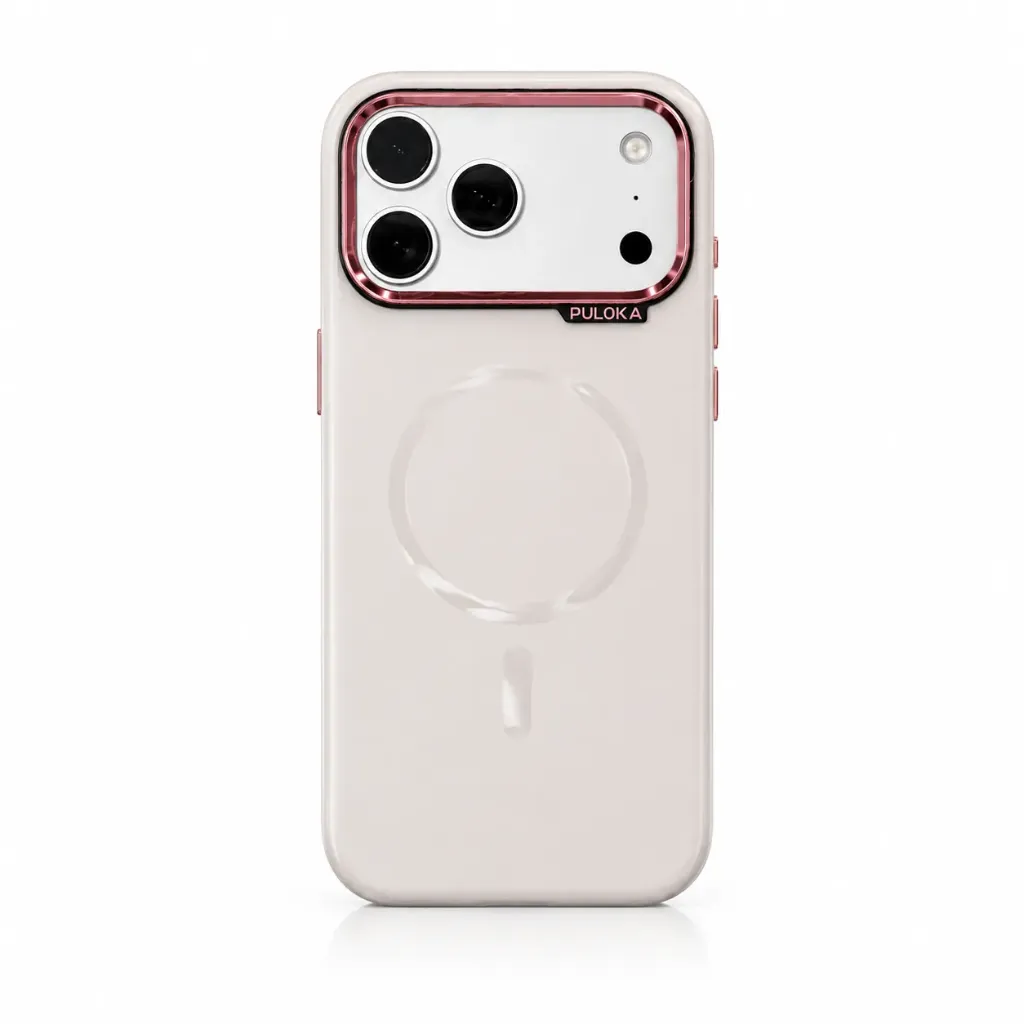PULOKA PUL-24 Extreme Comfort Matte Solid MagSafe Cover Collection For iPhone 17 Pro Max - درع موبايل صلب بملمس مطفي مع مغناطيس ماك سيف وإطار كاميرا ملون للايفون 17 برو ماكس