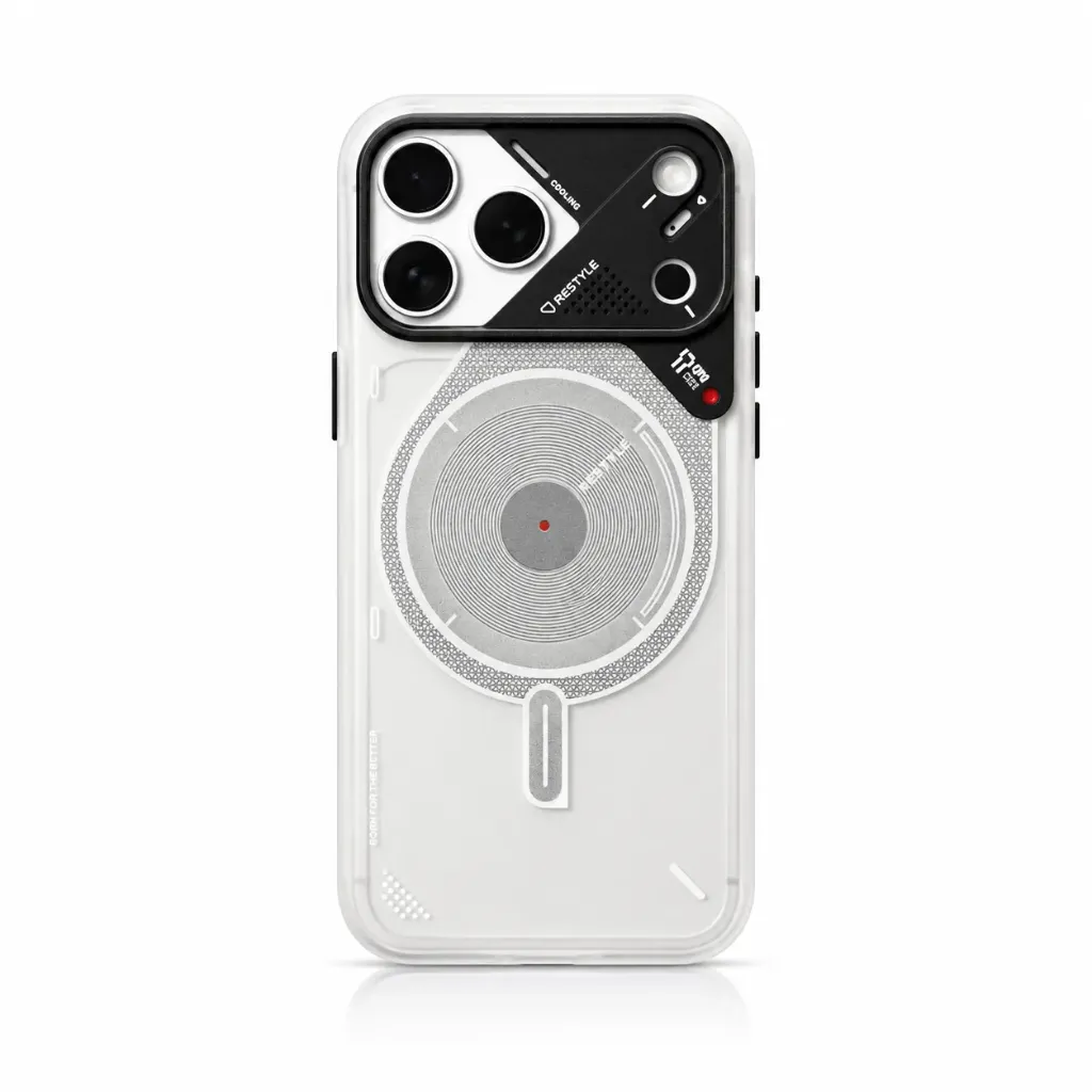 RESTYLE PRA-010 Cooling Series Translucent MagSafe Cover Collection For iPhone 17 Pro Max - درع موبايل شبه شفاف بتصميم التبريد ودعم ماك سيف للايفون 17 برو ماكس