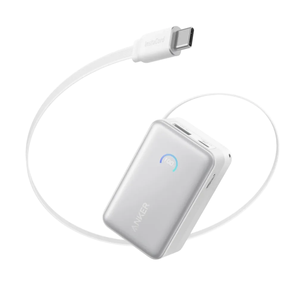 Anker Nano Power Bank 10,000mAh with Built-in Type-C Cable | 45W