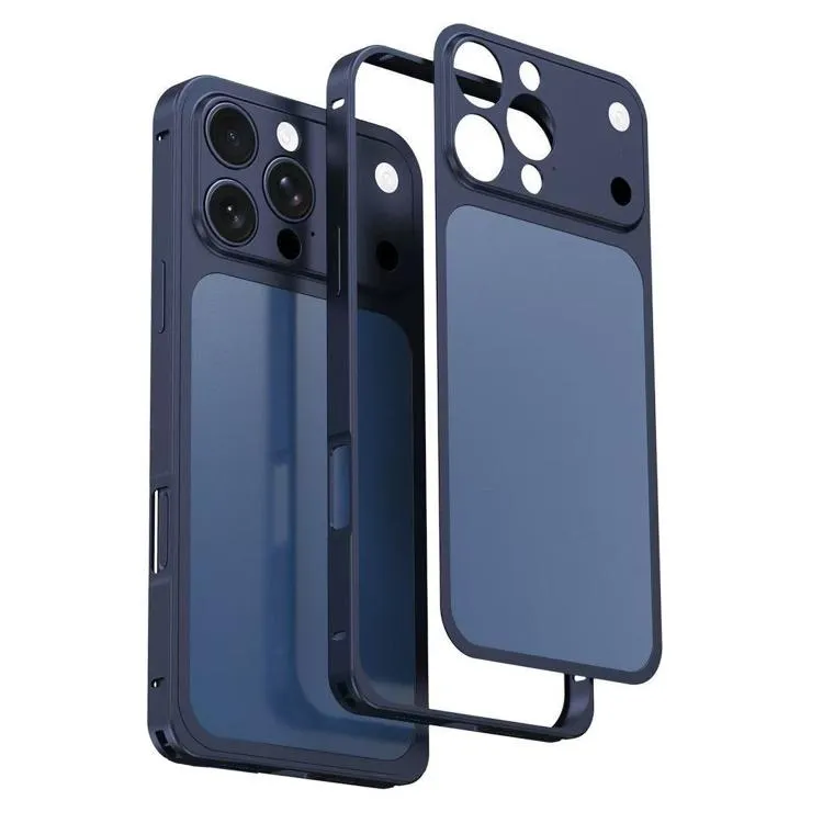 Back Shield For iPhone 16 Pro Max Instantly Transforms into 17 Pro Metal Frame 3D Alloy Back Phone Cover