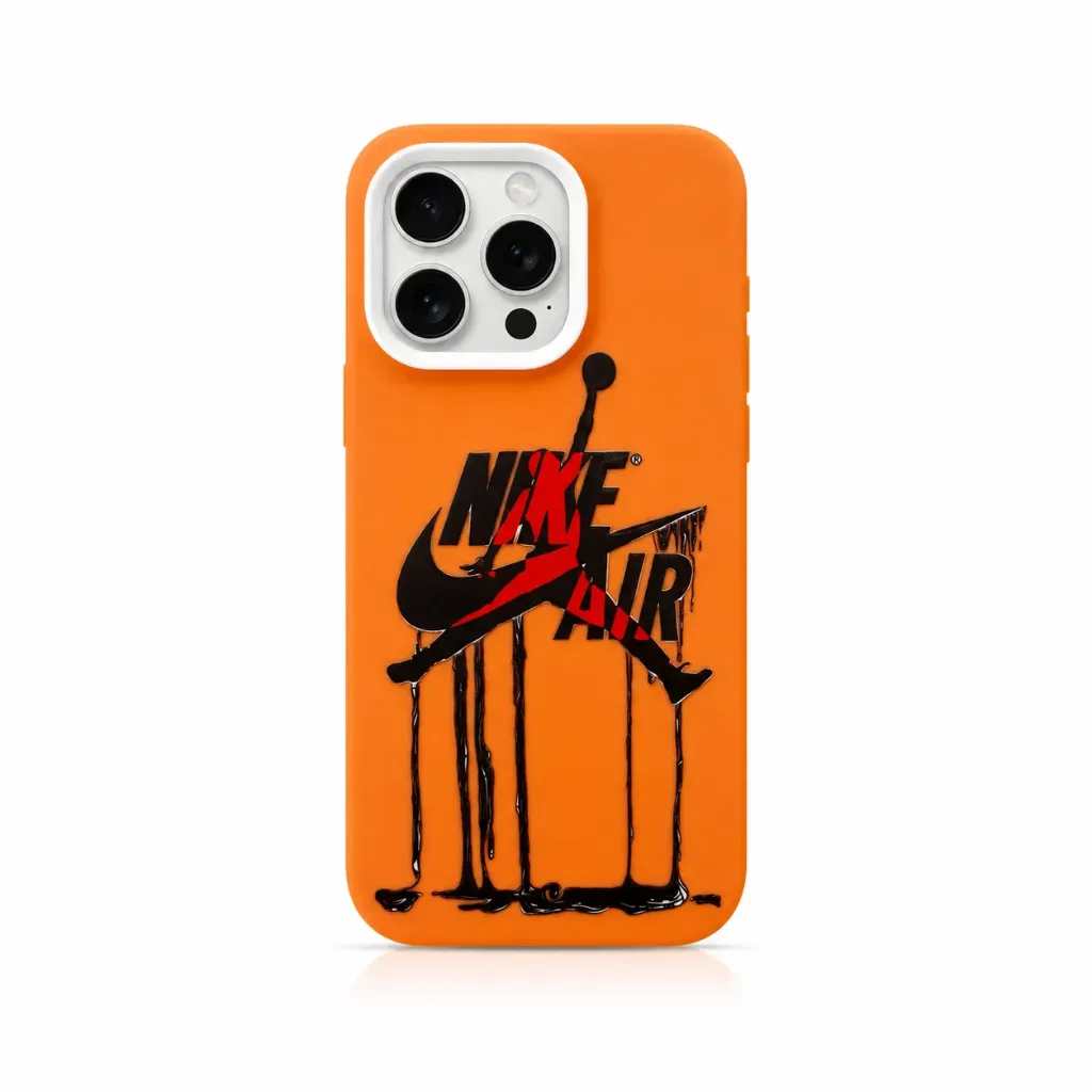 Nike Air Jordan Drip Logo Cover For iPhone 16 Pro Max - درع موبايل بتصميم شعار نايكي المنسكب للايفون 16 برو ماكس