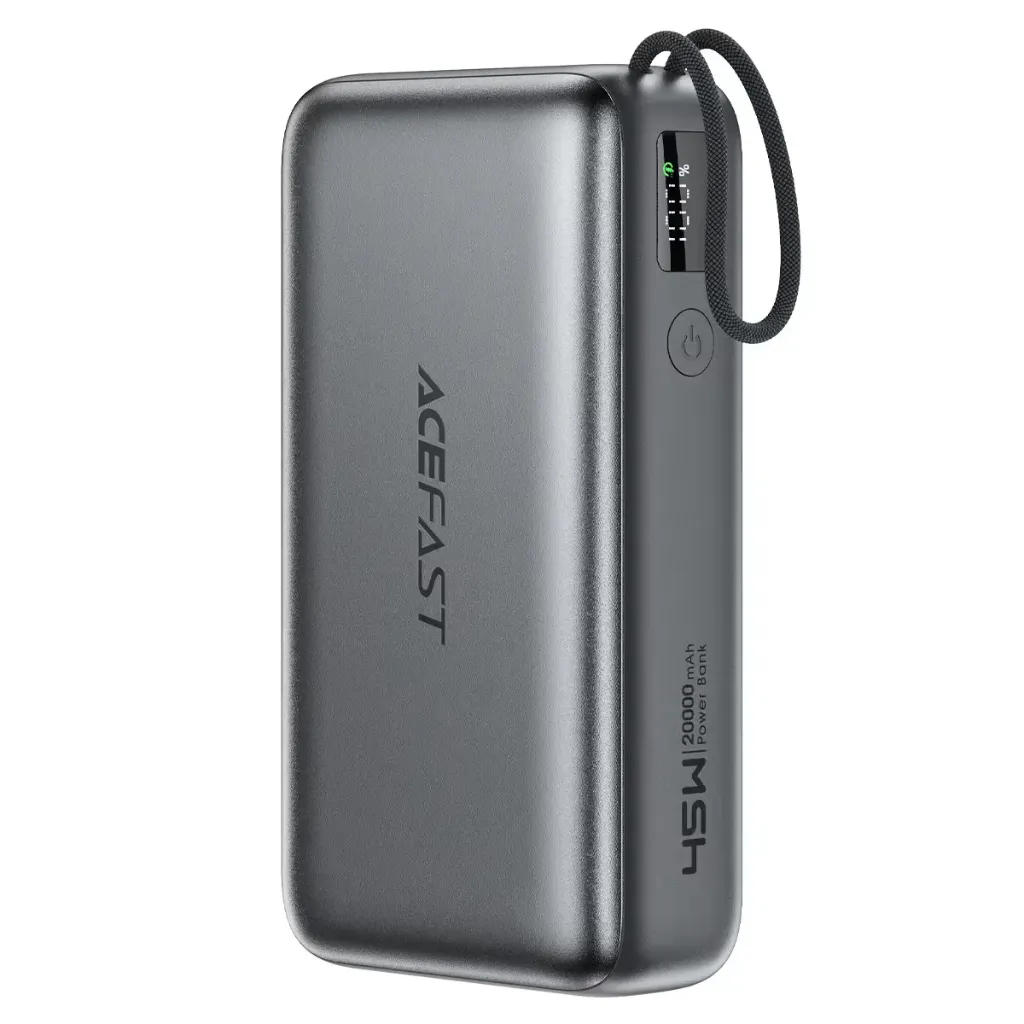 Acefast Power Bank 20K-45W Retractable Cable m34